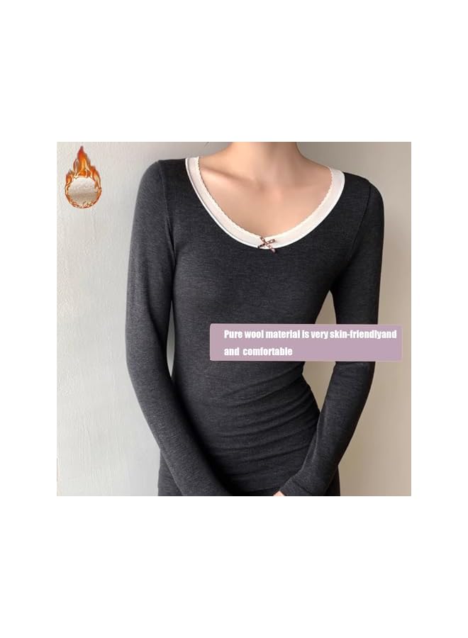 PROMASS promass Thermal Underwear for Women - Fleece Lined Base Layer Pajama Set for Cold Weather, Women's Thermal Underwear Sets, Warm Leggings for Women Winter  - Image 5