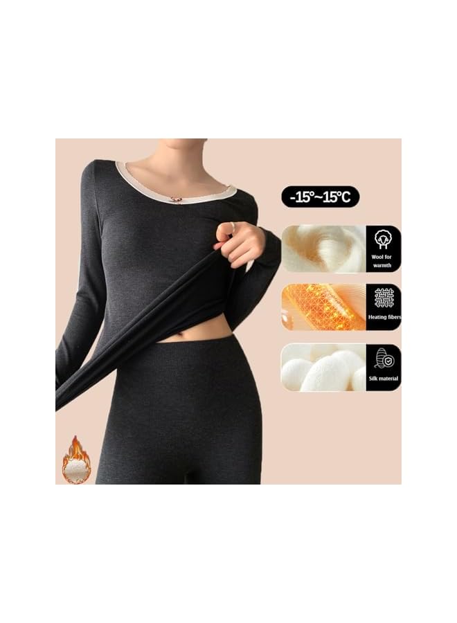 PROMASS promass Thermal Underwear for Women - Fleece Lined Base Layer Pajama Set for Cold Weather, Women's Thermal Underwear Sets, Warm Leggings for Women Winter  - Image 2