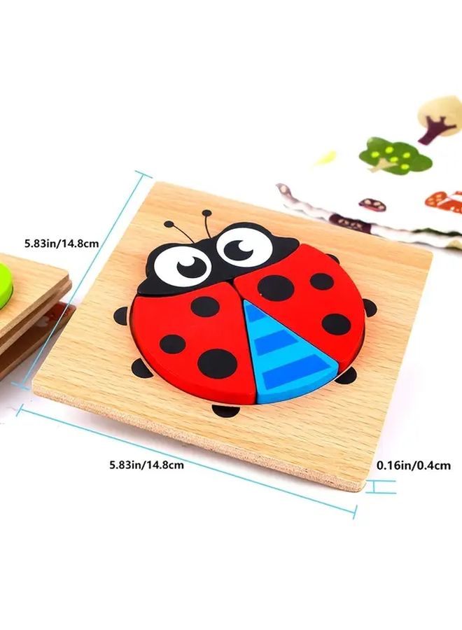 2Pcs Wooden Animal Vehicle Puzzles Educational Toys For Kids Bright Colors - Image 4