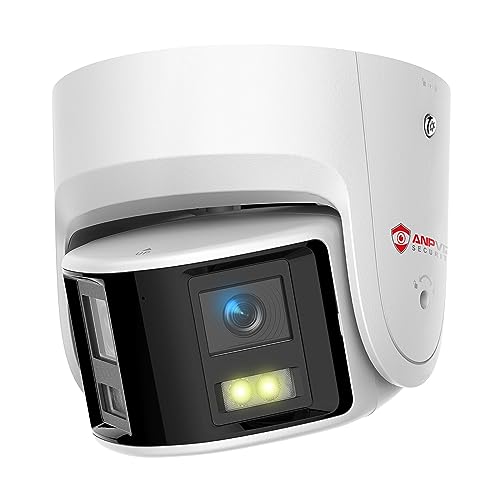anpviz Anpviz Anpviz Poe Dual Lens Security Camera Outdoor 180 Degree Wide Panoramic Wired Camera With Detection Talk Micro Card Slot