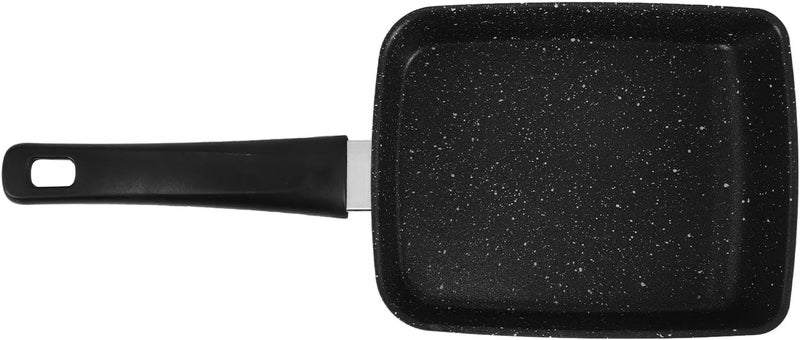 Japanese Nonstick Egg Pan and Small Frying Skillet, Rectangular Tamagoyaki Crepe Pan with Black Handle, Multi-function Griddle for Breakfast and Home Cooking - Image 1
