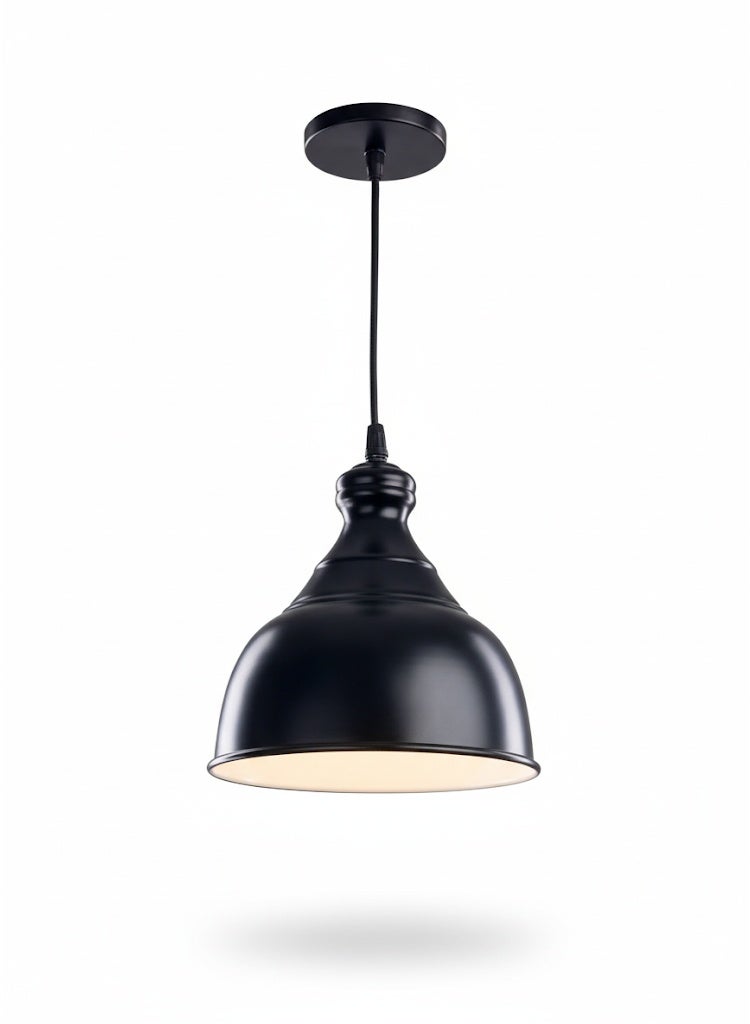 El Rawda Lighting M7B Modern Design Ceiling Lamp, Black, 25*25*100 H, For Dining Room, Kitchen, Bedroom, Foyer/Entryway