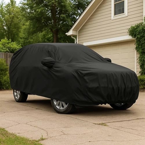 Sulfar 100% Water Resistant Car Body Cover Compatible with Mirror for Maruti Suzuki Ignis (Triple Stitched, Full Bottom Elastic, Black) - Image 5