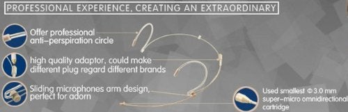 JK J K Professional Headset/Headworn Microphone MIC-J 071S Compatible with Sennheiser Wireless System - Omnidirectional Mic - Super Lightweight & Creative Design & Smallest Cartridge - Image 2