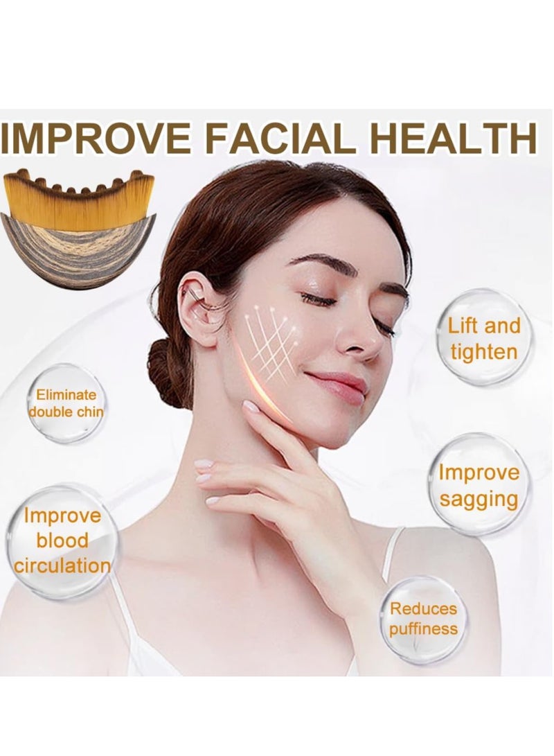 Generic New lymphatic contour facial brush, dry brush facial brush, lymphatic drainage massager for facial, chin, and jawline carving, ergonomically designed to precisely fit the skin and relieve fatigue (1PCS)  - Image 2