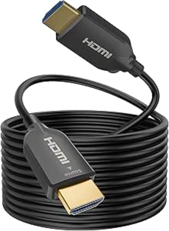 15m Fiber HDMI Cable – High-Speed 18Gbps 4K@60Hz HDMI 2.0 with ARC, HDR10, 3D Support – Ideal for Gaming, TV & PC Setup - Image 1