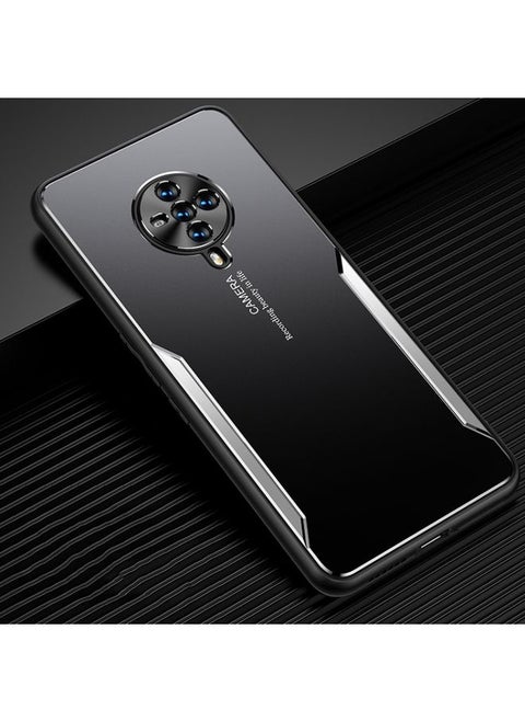 Case Cover For vivo S6 5G Blade Series TPU Frame + Titanium Alloy Sand Blasting Technology Backplane + Color Aluminum Alloy Decorative Edge Mobile Phone Protective Shell Black + Silver