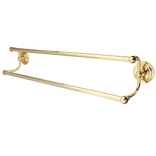 Kingston Brass BA2713PB Milano Dual Towel-Bar, 24-Inch, Polished Brass - Image 4