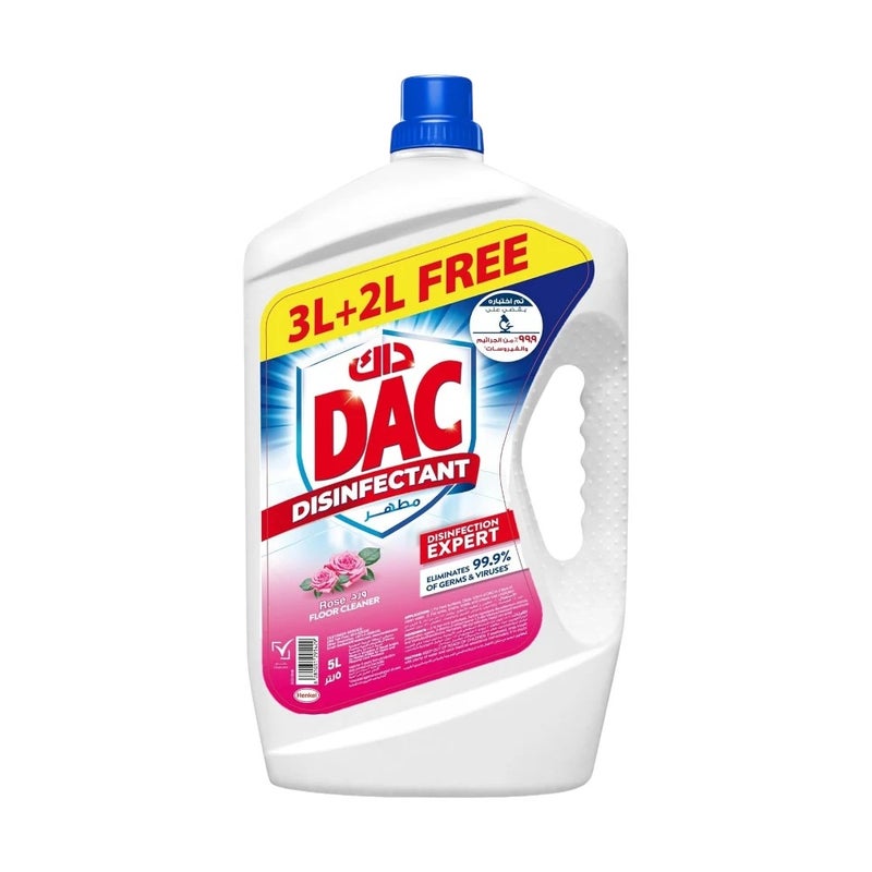 DAC Liquid Disinfectant Floor Cleaner In Rose Scent- 5Ltr