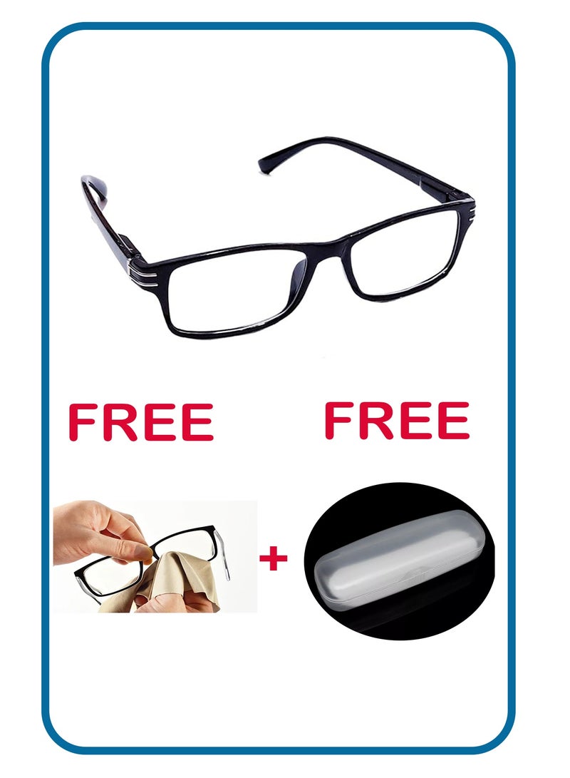 Three Unisex Reading Glasses - with Case and Wipe - Image 4