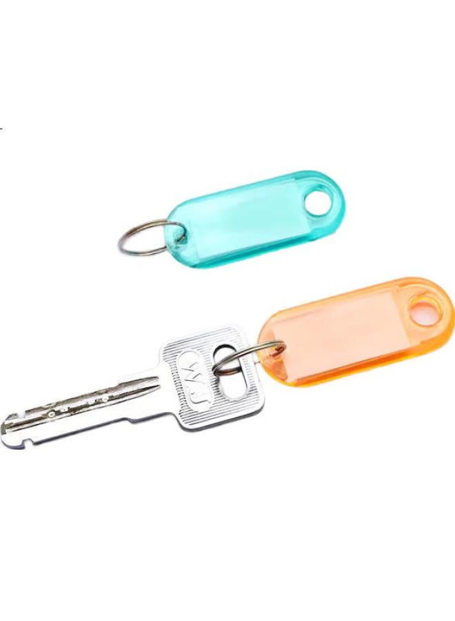 Befon Deyin Key Tag Keychain Classification Marker Key Label Tag Key Management 0092 Office Key Tag Sticker Stationery Supplies Transparent Color 50 Pieces - Image 2