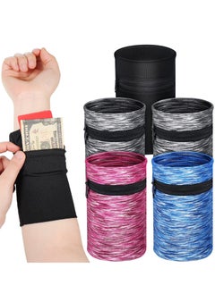 Wrist Wallet Running Wallet Wristband Wrist Wallets for Women Men Wrist Pouch Zipper Wrist Wallet for Running Walking Hiking Jogging Travel（5 Pieces ）