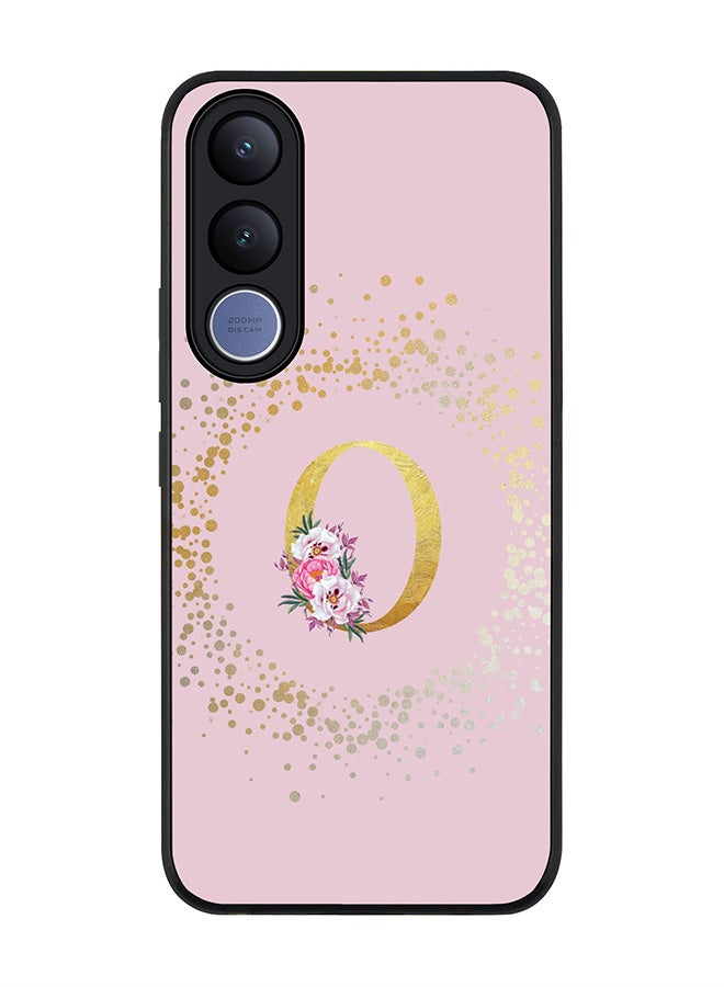 Stylizedd For vivo V70 FE Case,Slim fit Camera Protection, Shockproof Thin Phone cover  - Custom Monogram Floral - O  (Pink ) - Image 1
