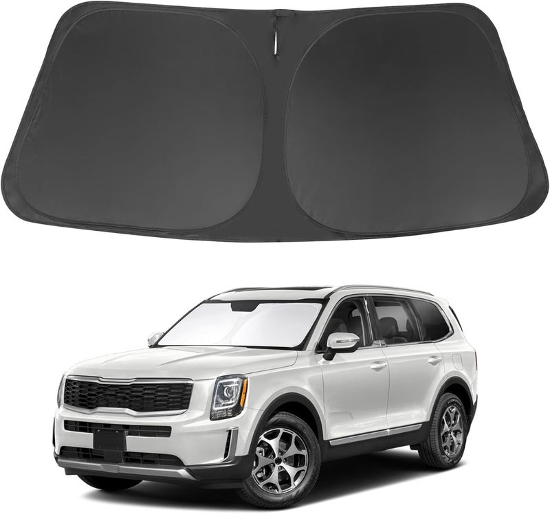 LHFLIVE Windshield Sun Shade Fit for 2020 2021 2022 2023 2024 2025 Kia Telluride Accessories Sunshade Shield Blocker Fodable Sun Visor Protector - Image 1