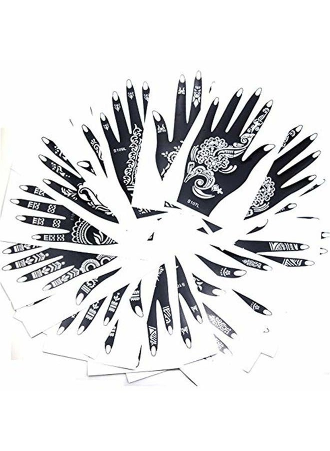XMASIR Henna Tattoo Stencil Kit/Temporary Tattoo Template Set of 20 Sheets, Indian Arabian Tattoo Stickers Mehndi Stencils for Hand Body Art - Image 2