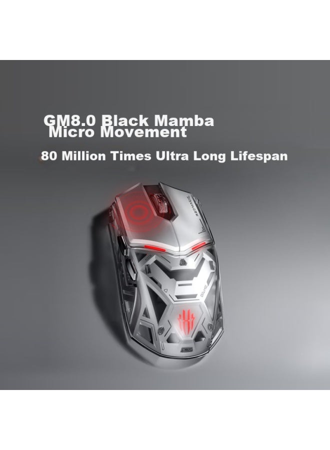 Nubia Red Magic Gaming Mouse 1s, Home-use Tri-mode Wired/wireless Mouse, Paw3395, 8k Polling Rate, Ergonomic Lightweight Mouse, For Cs2 And Valorant - Image 3