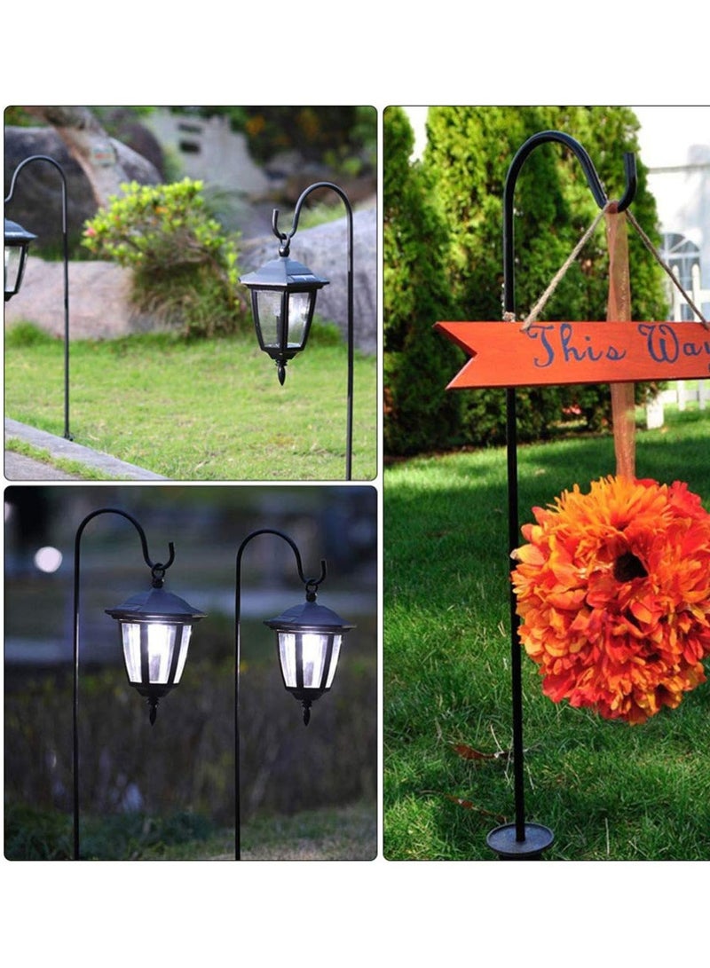 SYOSI 3 Pieces Shepherds Hook Metal Garden Shepherd Hooks Outdoor Hangers for Hanging Lights Lanterns Garden Lights Plant Basket Wind Chime - Image 2