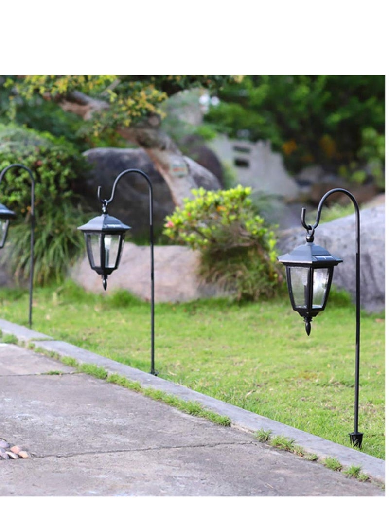 SYOSI 3 Pieces Shepherds Hook Metal Garden Shepherd Hooks Outdoor Hangers for Hanging Lights Lanterns Garden Lights Plant Basket Wind Chime - Image 4