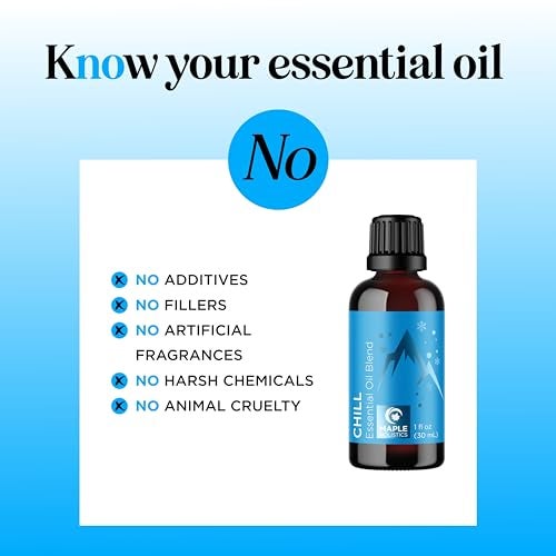 Maple Holistics Mint Essential Oil Blend - Refreshing Mint Oil Diffuser with Cooling Peppermint Spearmint Bergamot and Eucalyptus Oils - Pure Aromatherapy Oils - Image 4