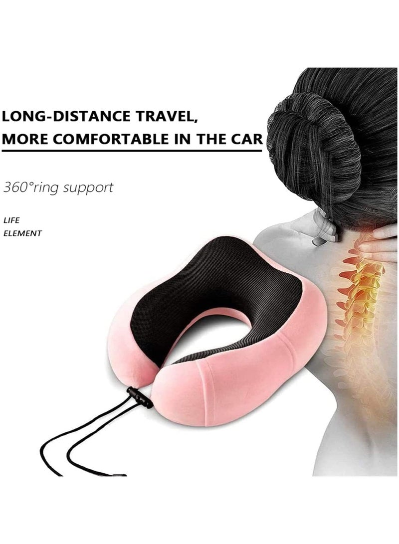 Maanys Travel Pillow for Airplane Sleeping, Memory Foam Neck Pillow, Versatile Usage for Travel, Car, Office, Work from Home, Ideal Travel Kit with 3D Eye Mask, Earplugs & Portable Luxury Bag - Image 4