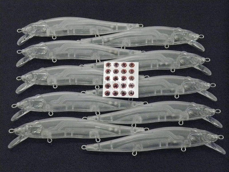 wLure 10 Blank Unpainted Minnow Crankbait Topwater Lipless Jerkbait Fishing Lures - Image 2