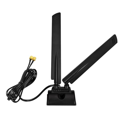 Eightwood WiFi 6E Antenna Tri-Band 6GHz 5GHz 2.4GHz RP-SMA WiFi Antenna Magnet Mount Base for PC Desktop Computer Motherboard WiFi Bluetooth Card Wireless Router - Image 2