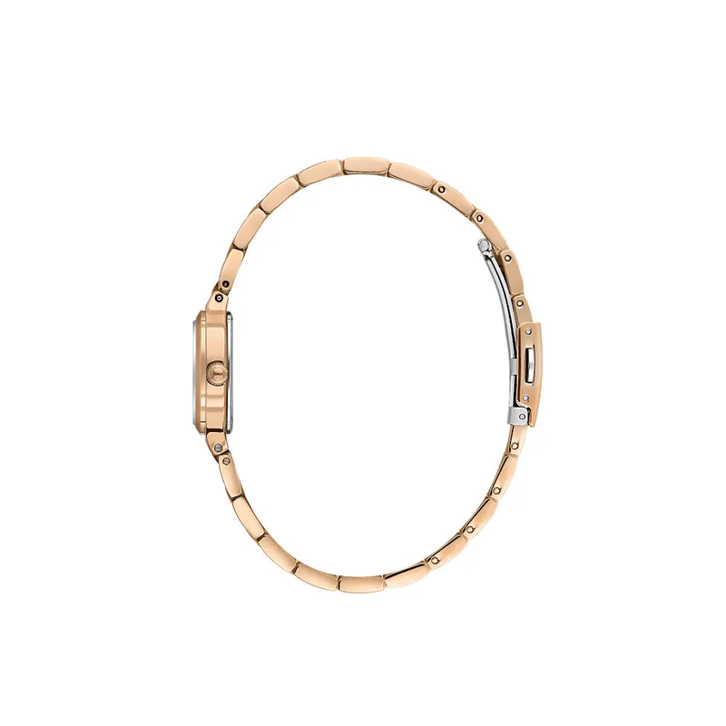 DANIEL KLEIN Women's Stainless Steel Rose Gold Alloy Case Analog Dark Green Square Sunray Dial Japanese Quartz Premium 30 Meters Water Resistant