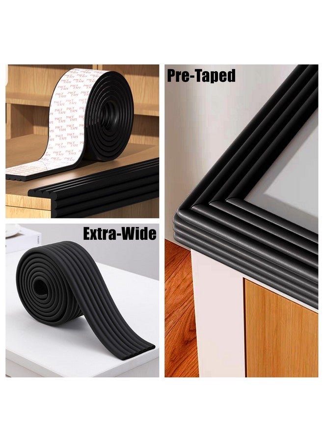 M2cbridge Multifunctional Edge and Corner Guard Coverage Baby Safety Bumper DIY 6.5 Ft (Black (6.5ft x 2)) - Image 1