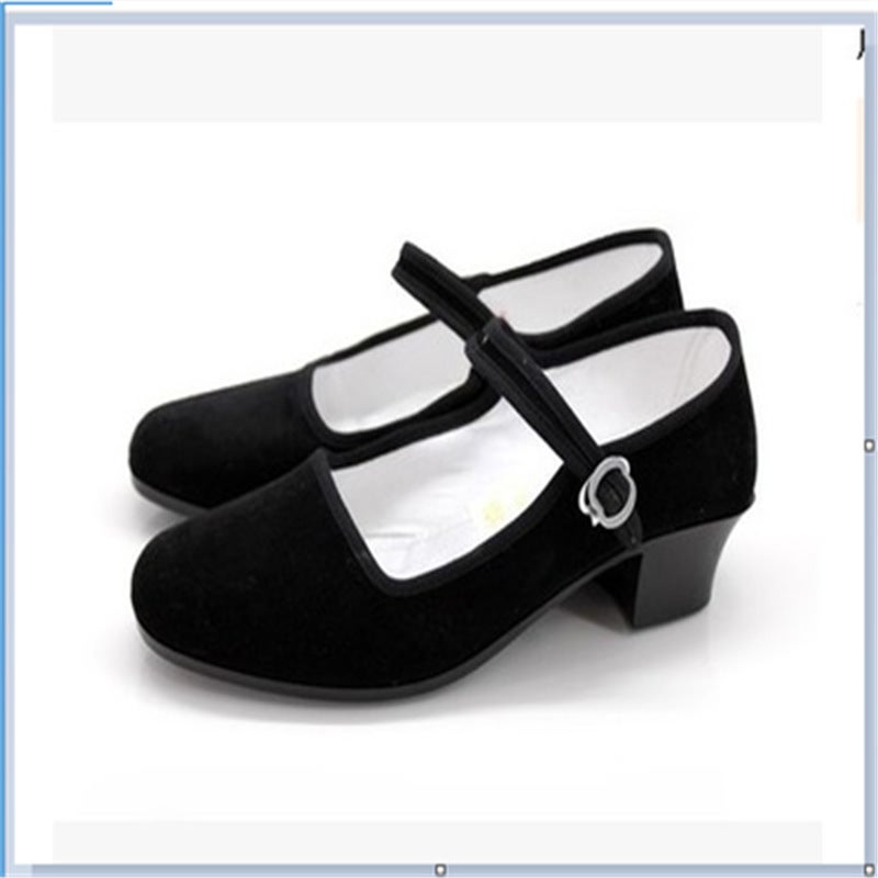 Special Shoes For Adult And Children'S Performance Costumes, Military Shoes, Eighth Route Army, Red Army, Black Zhongshan Cloth Shoes, Military Style - Image 4