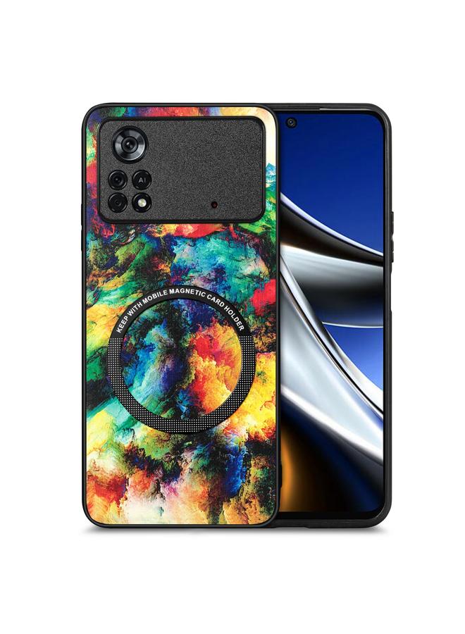 erorex Case For Xiaomi Poco X4 Pro 5G Colored Drawing Leather Skin Magnetic Back Cover Phone Case - Image 1