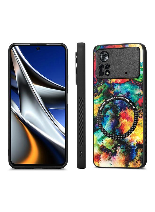 erorex Case For Xiaomi Poco X4 Pro 5G Colored Drawing Leather Skin Magnetic Back Cover Phone Case - Image 2