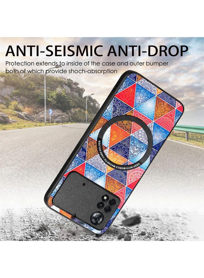 erorex Case For Xiaomi Poco X4 Pro 5G Colored Drawing Leather Skin Magnetic Back Cover Phone Case - Image 5