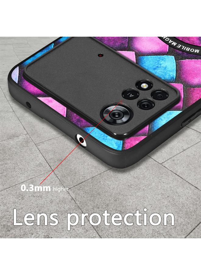 erorex Case For Xiaomi Poco X4 Pro 5G Colored Drawing Leather Skin Magnetic Back Cover Phone Case - Image 4