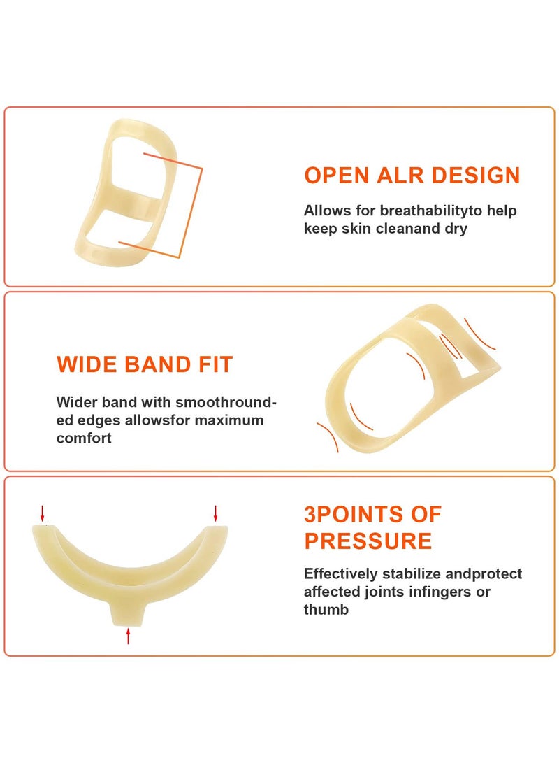 Sweet seven 5pcs Oval Finger Splint Set Finger Support and Straightener Brace for Trigger Finger Thumb, Middle, Pinky, Ring Finger Sizes Experience comfort and stability in 6, 7, 8, 9, and 10 sizes - Image 3