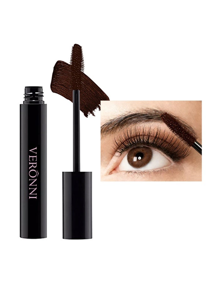 فيروني مسكارا فيروني بني مقاومة للماء، تعمل على تجعيد وتكثيف الرموش وإطالتها، ترفع وتمدد طول الرموش، مقاومة للتكدس، غير قابلة للتلطخ، ماسكارا لتجميل الرموش وتمديدها بألوان #5 - Image 1