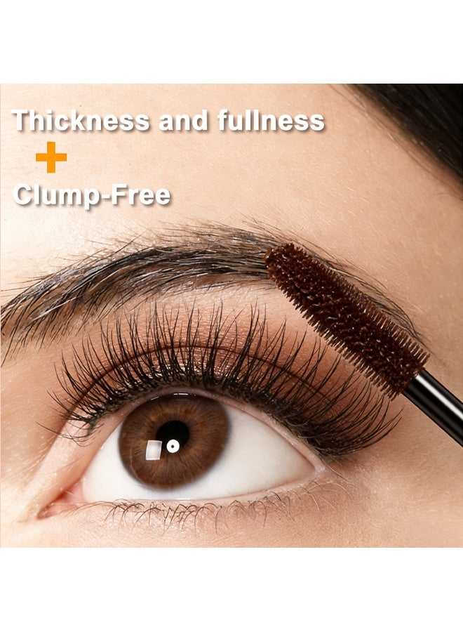 فيروني مسكارا فيروني بني مقاومة للماء، تعمل على تجعيد وتكثيف الرموش وإطالتها، ترفع وتمدد طول الرموش، مقاومة للتكدس، غير قابلة للتلطخ، ماسكارا لتجميل الرموش وتمديدها بألوان #5 - Image 3