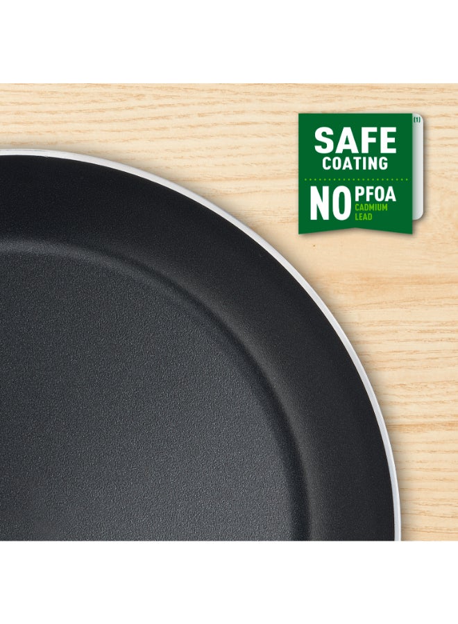تيفال TEFAL Resist Intense Frypan | مقلاة تيفال ريزست إنتنس | 28 سم | مقلاة غير لاصقة | سهلة التنظيف | طبقة غير لاصقة | تقنية تيرمو-سيجنال™ | طهي صحي | أواني طهي آمنة | فرنسا | تحمير | وصفات | D5220683 أسود/ أحمر - Image 4