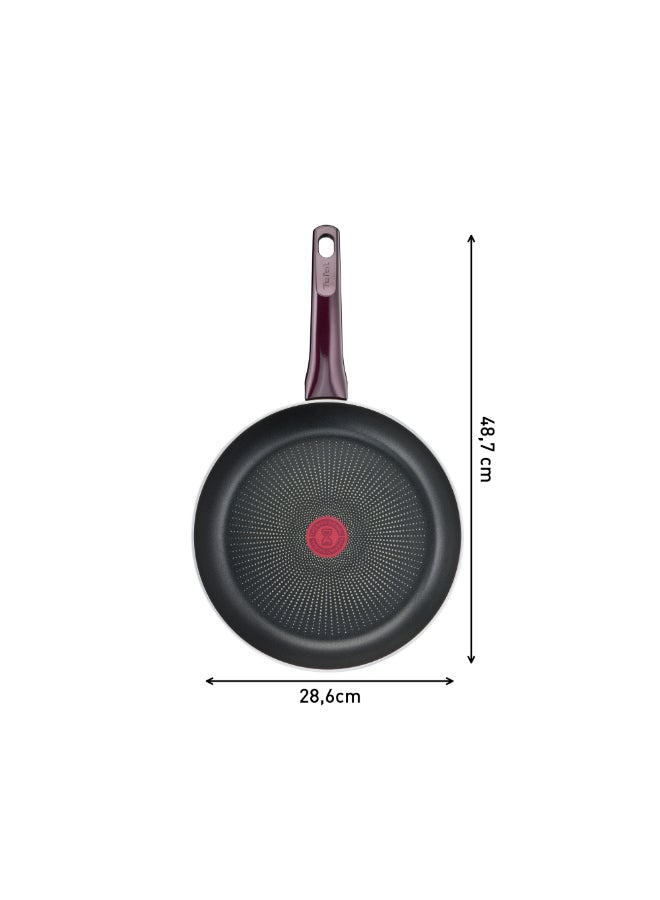 تيفال TEFAL Resist Intense Frypan | مقلاة تيفال ريزست إنتنس | 28 سم | مقلاة غير لاصقة | سهلة التنظيف | طبقة غير لاصقة | تقنية تيرمو-سيجنال™ | طهي صحي | أواني طهي آمنة | فرنسا | تحمير | وصفات | D5220683 أسود/ أحمر - Image 5
