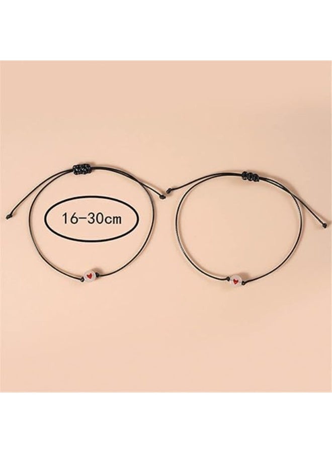 Goolsky 2pcs Luminous Love Handmade Braided Bracelets - Image 3