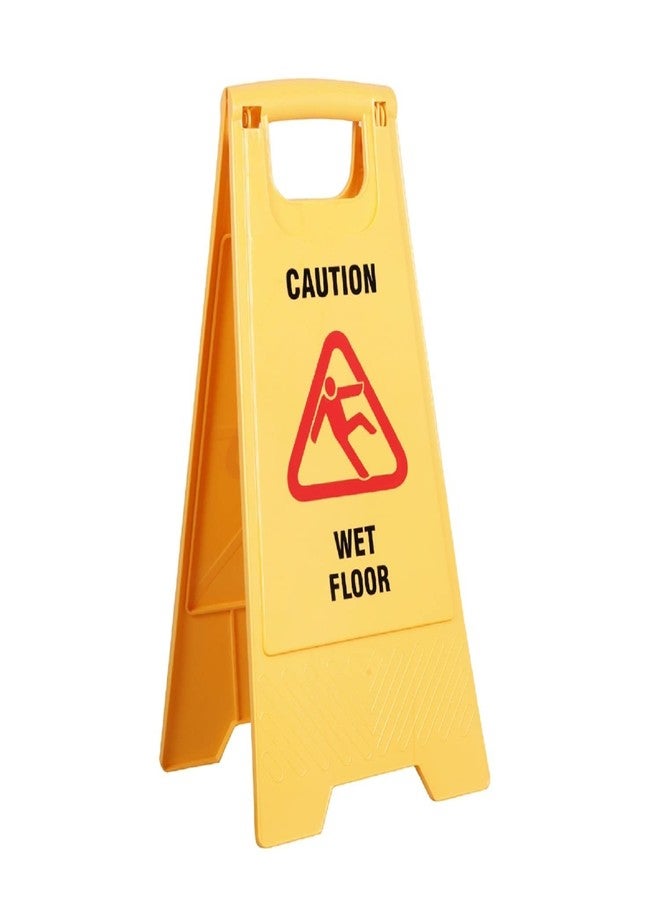 Shivis™Wet Floor Sign Board, (Pack of 2),Safety Signs, Wet Floor Stand, Wet Area Board, Yellow Caution Sign Board, Floor Cleaning Signs, Plastic Sign Board, Housekeeping Signage. - Image 3