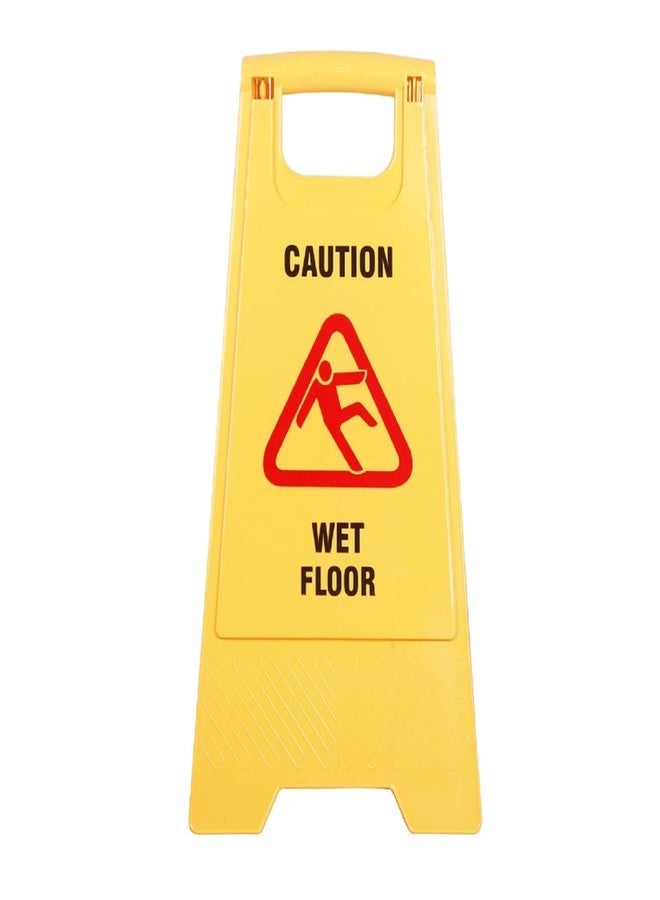 Shivis™Wet Floor Sign Board, (Pack of 2),Safety Signs, Wet Floor Stand, Wet Area Board, Yellow Caution Sign Board, Floor Cleaning Signs, Plastic Sign Board, Housekeeping Signage. - Image 2