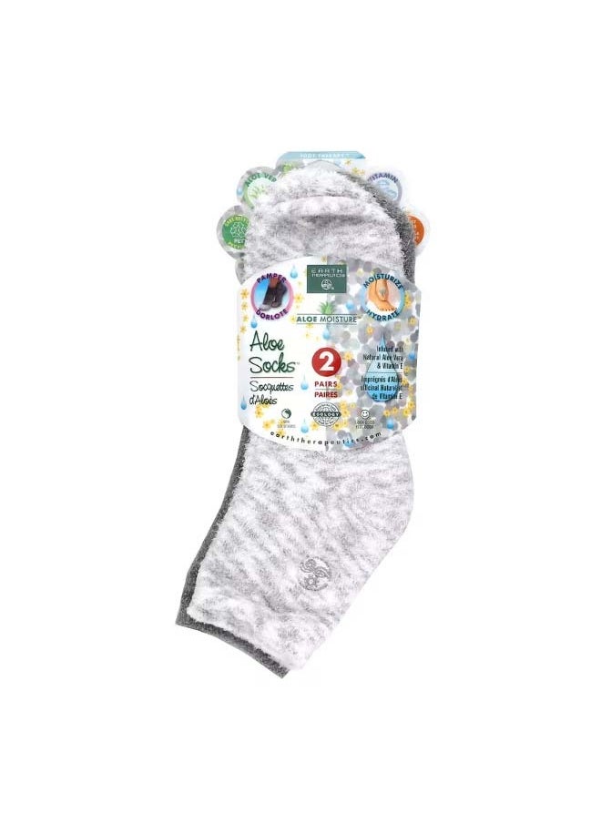Earth Therapeutics - Aloe Moisture Aloe Socks 2 Pairs - Image 1