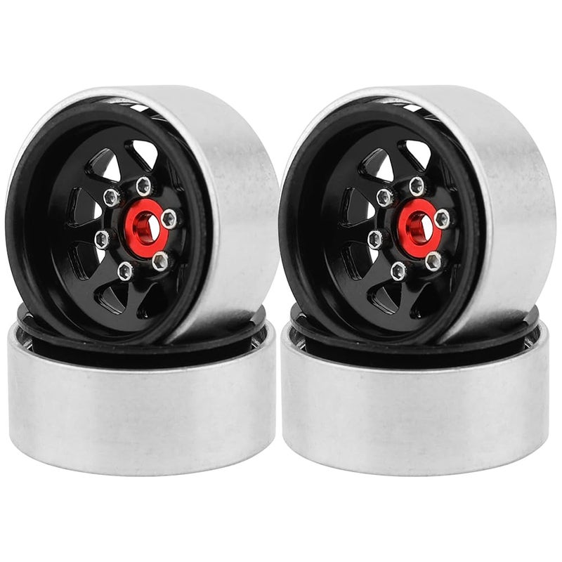 Pothyes 10 Beadlock Wheel 378mm Offset Wheel Rims for 118 124 RC Crawler Car Axial AX24 SCX24 FMS FCX24 TRX4M Upgrades Black - Image 3
