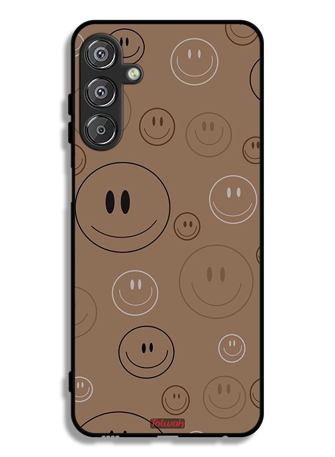 Tolwak Samsung Galaxy M15 5G Protective Case Cover Smiley Faces Pattern - Image 1