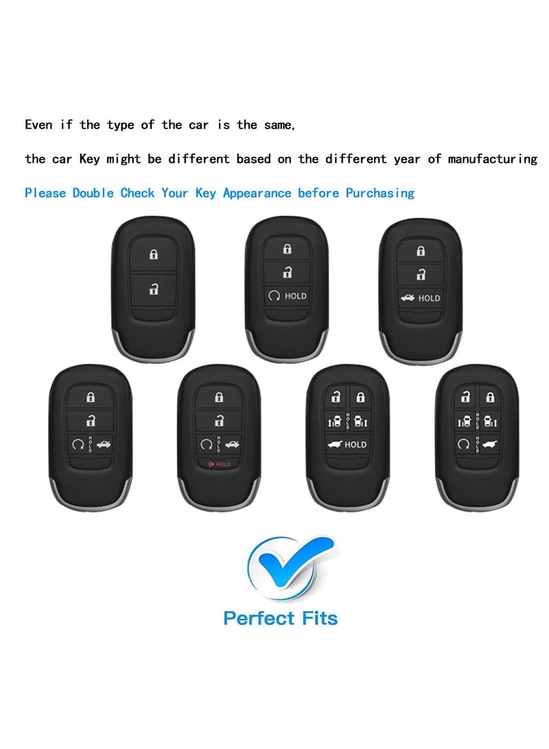 for Honda Key Fob Cover Honda Accessories TPU Zinc Alloy Key Fob Case for 2022 2023 Honda Accord Civic HR V CR V Pilot Sport SI EX EX L Touring Smart Key  Bule - Image 2