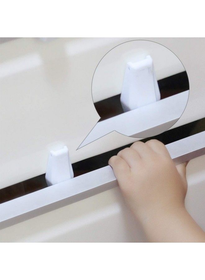Eudemon Plastic 8 Pack Kids Proofing Safety Drawer Stoppers Baby Safety Child Proofing Drawer Pinch Guards Easy To Install And Use 3M Vhb Adhesive No Tools Need Or Drill (White) - Image 2