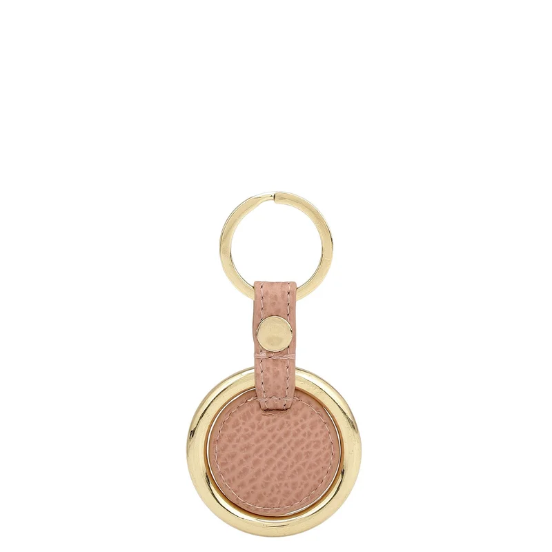 Da Milano Wax Leather Key Chain - Pink