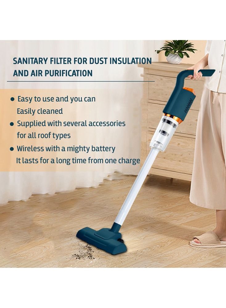 Mi techo Adjustable Rechargeable Cordless Vacuum Cleaner For Home Living Room Cars, Carpet, Kitchen, Portable Dry and Wet Household/Pet/for Cars Home Wireless Handheld Vacuum multicolor - Image 3