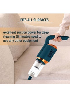 Mi techo Adjustable Rechargeable Cordless Vacuum Cleaner For Home Living Room Cars, Carpet, Kitchen, Portable Dry and Wet Household/Pet/for Cars Home Wireless Handheld Vacuum multicolor  - Image 4