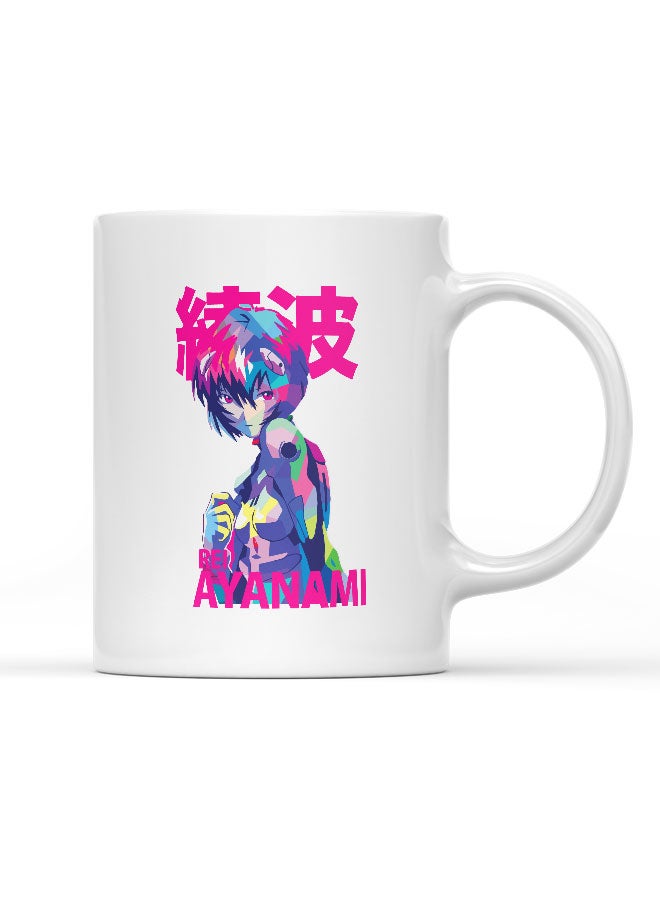 LIT Neon Genesis Evangelion Mug Neon Genesis Evangelion Mug for Coffee Futuristic Rei Ayanami Gift Mug Neon Anime Character Fan city of Tokyo-3-Anime Character Fan - Image 1